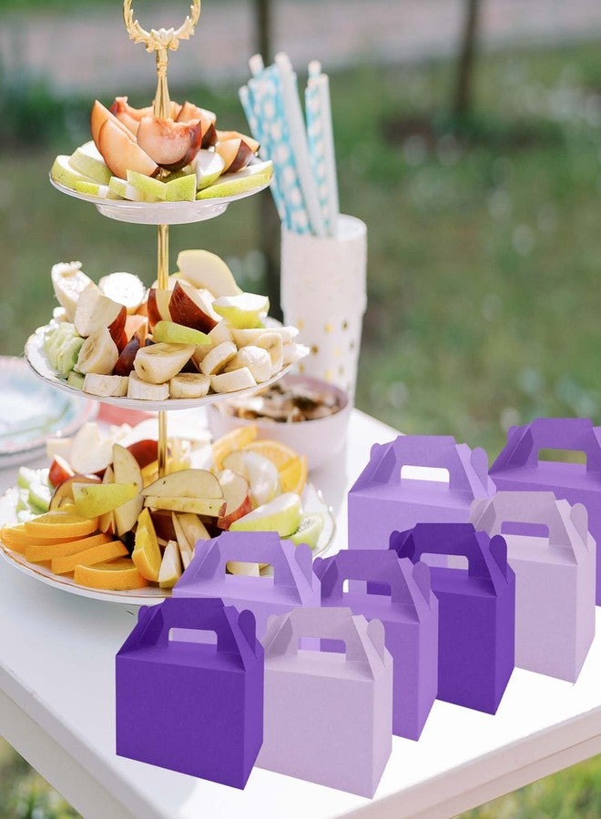 RVEAFA 24 Pack Small Party Favor Goodie Bag 4 Shades of Purple Gift Boxes for Snacks Candy Cookie Cake Toys Boxes for Purple Birthday Wedding Baby Shower Party Favors 6 x 6.5 x 3 inches - Image 5